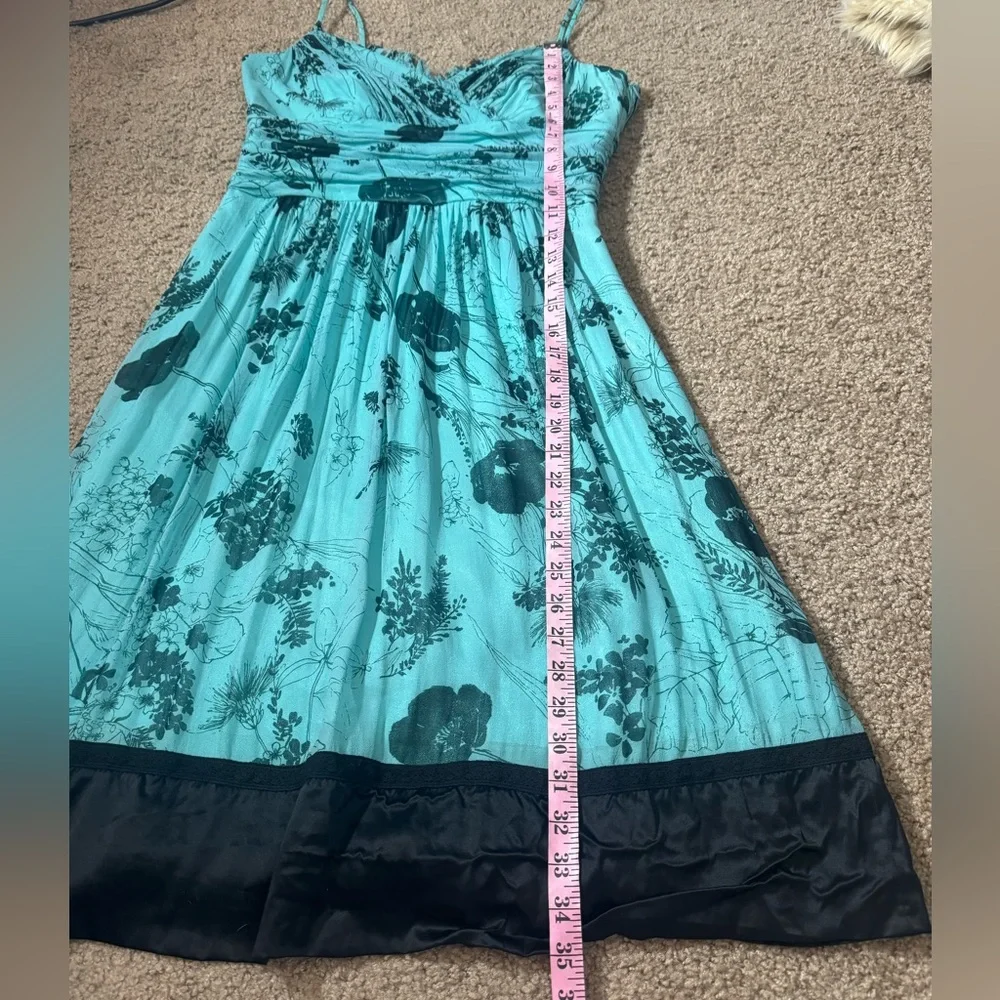Laundry Shelli Segal Silk Blue Floral Spring Dress - Picture 8 of 13